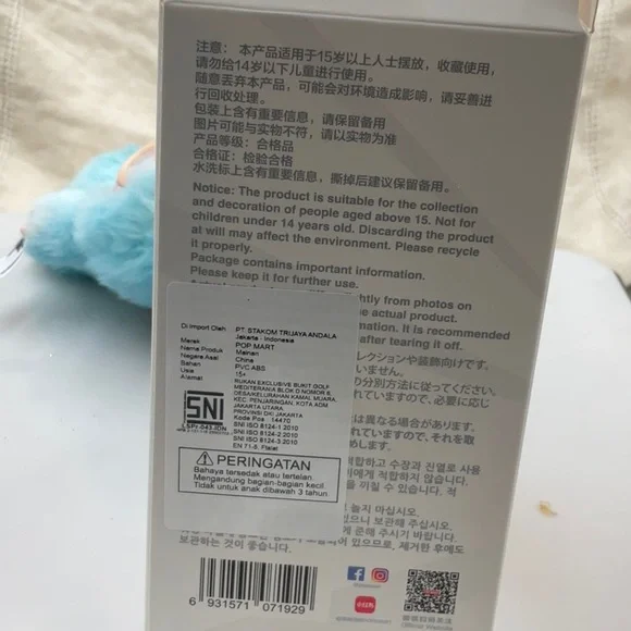 HardToFindVerifiedPOPMART the Monsters Big Into Energy “Hope” Blue PlushLabubu - Picture 12 of 14